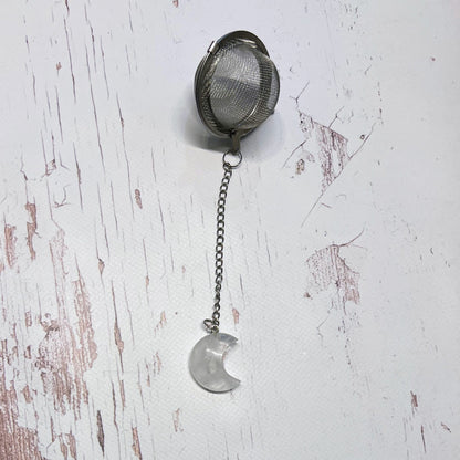 Crescent Moon Crystal Tea Strainer