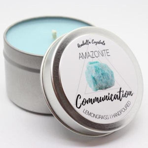 Amazonite Crystal Candle - 4oz
