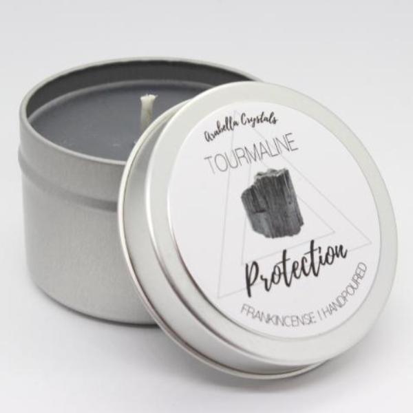 Tourmaline Crystal Candle - 4oz