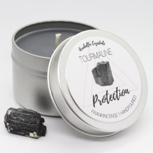 Tourmaline Crystal Candle - 4oz