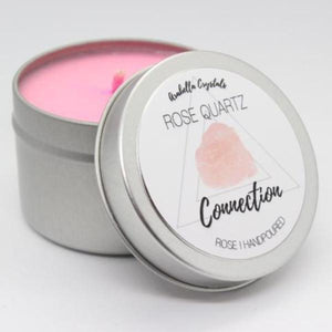 Rose Quartz Crystal Candle - 4oz