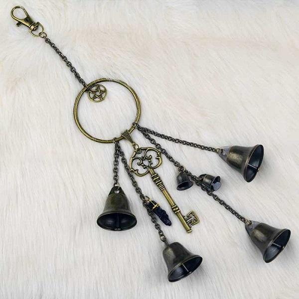 Witches Key and Pentagram Protection Bell