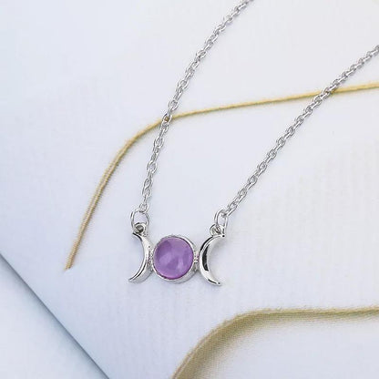 Triple moon necklace