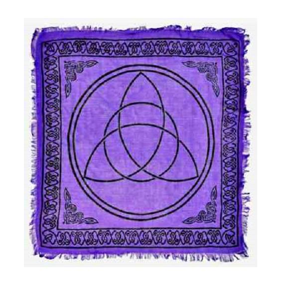 Triquetra in Purple Altar Cloth - Big