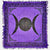 Triple Moon in Purple Altar Cloth - Big