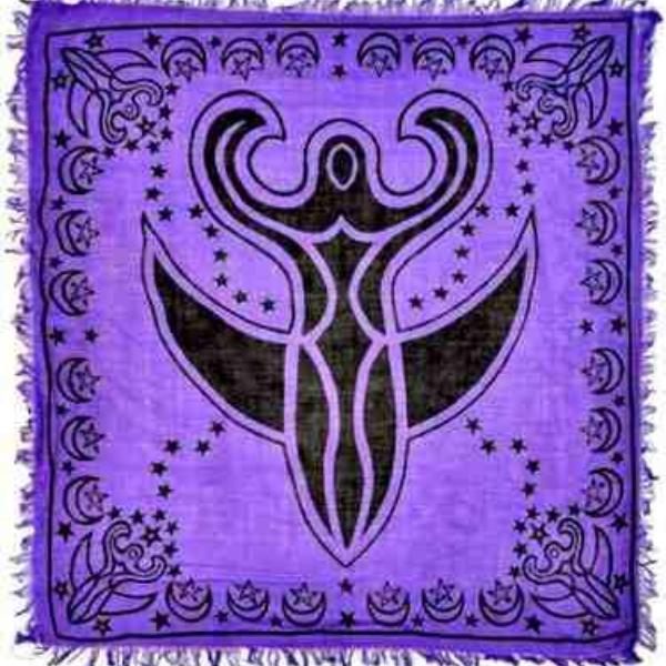 Moon Goddess in Purple Altar Cloth - Big