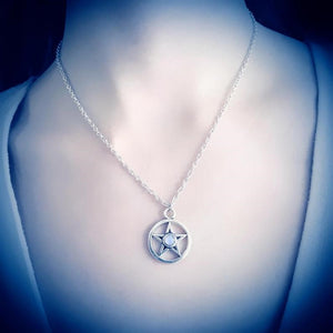 Elemental Moonstone Pentagram Necklace