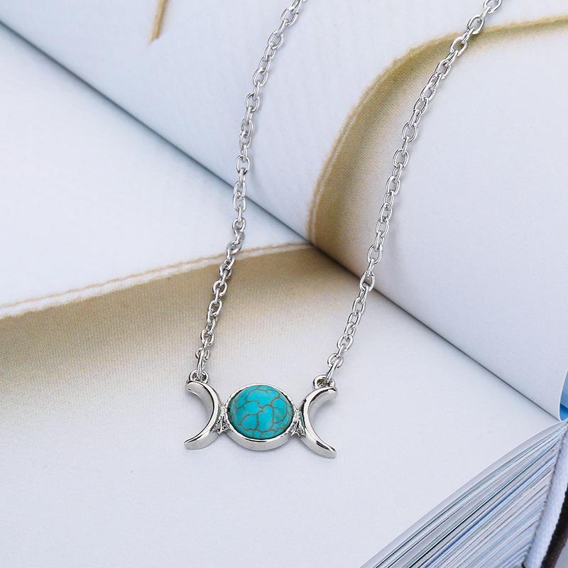 Triple moon necklace