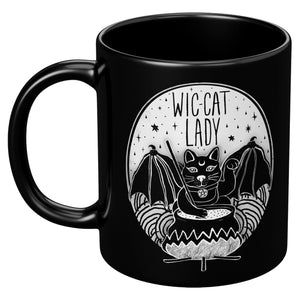 Wic-cat Lady - 11oz Black Mug