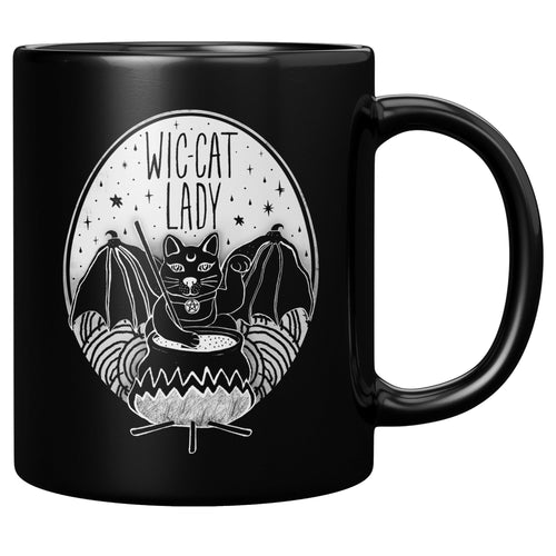 Wic-cat Lady - 11oz Black Mug