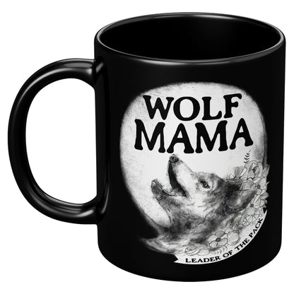 Wolf Mama - 11oz Black Mug