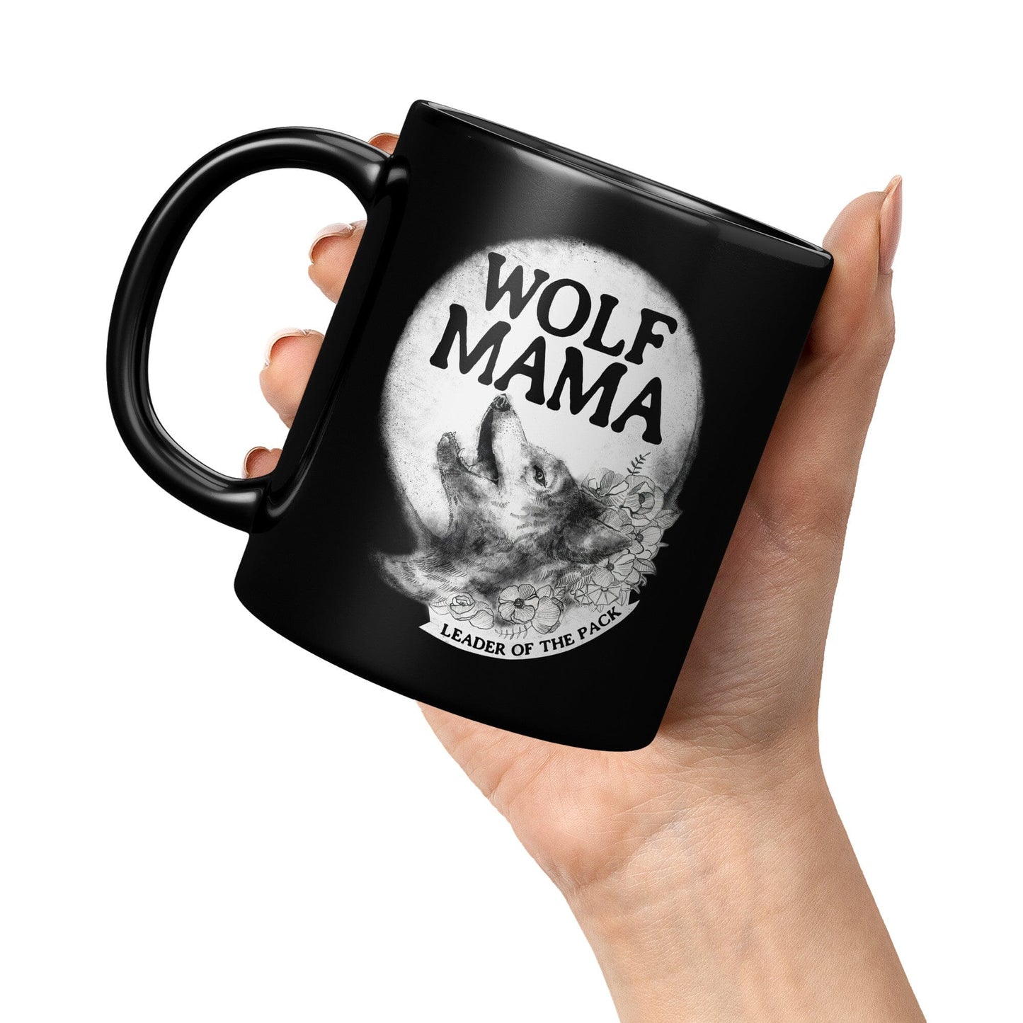 Wolf Mama - 11oz Black Mug