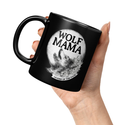 Wolf Mama - 11oz Black Mug