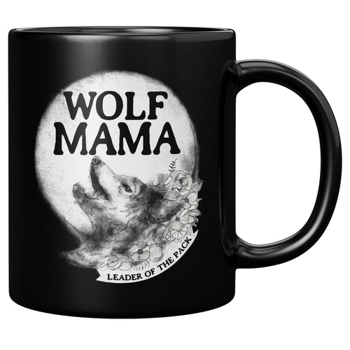 Wolf Mama - 11oz Black Mug