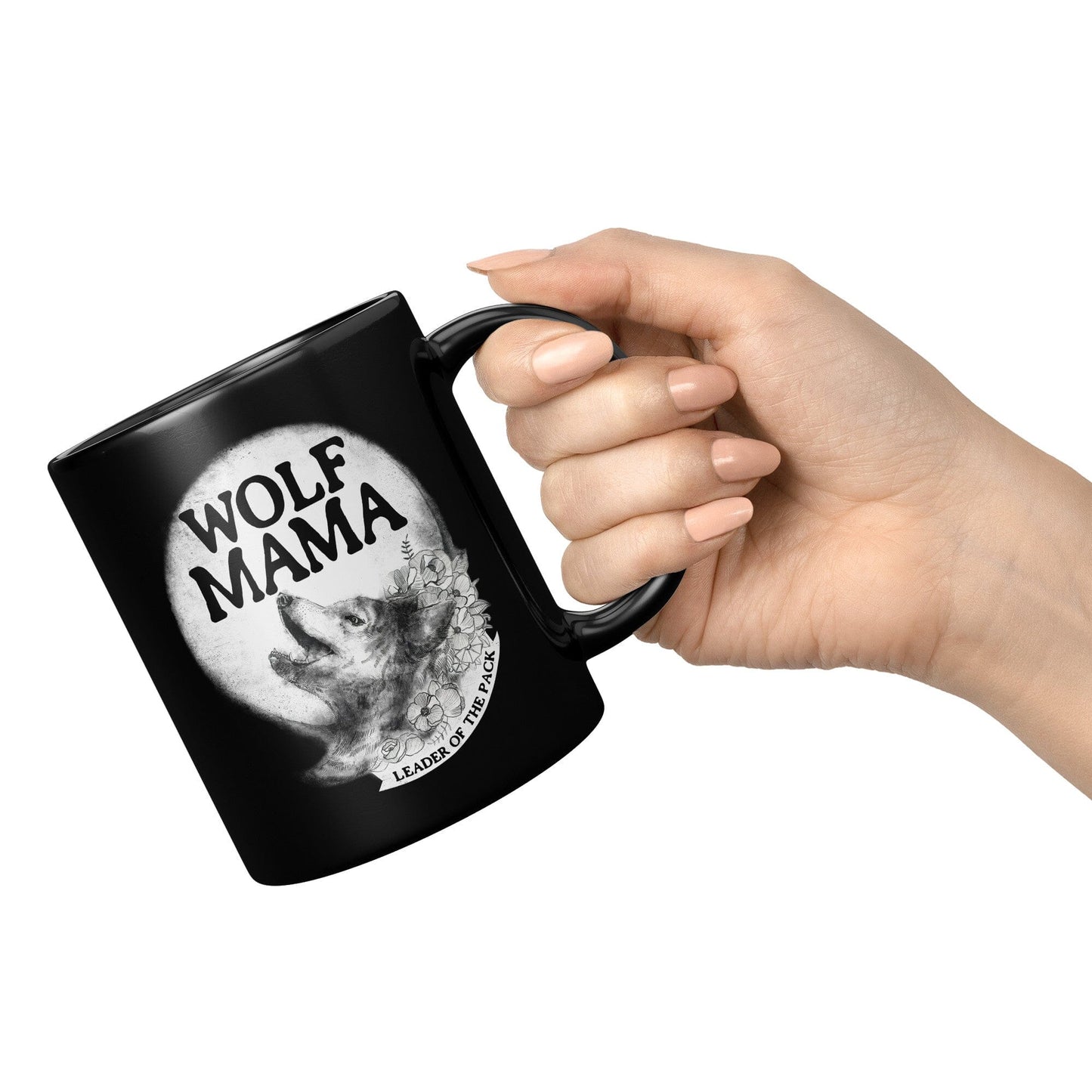 Wolf Mama - 11oz Black Mug