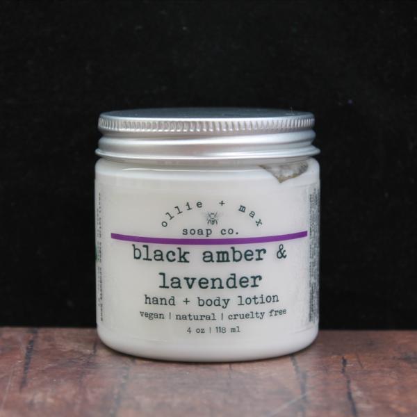 Black Amber and Lavender Vegan Body Lotion