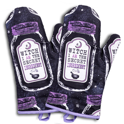 Kitchen Witch Oven Mitt Set