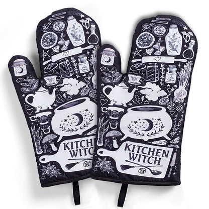 Kitchen Witch Oven Mitt Set