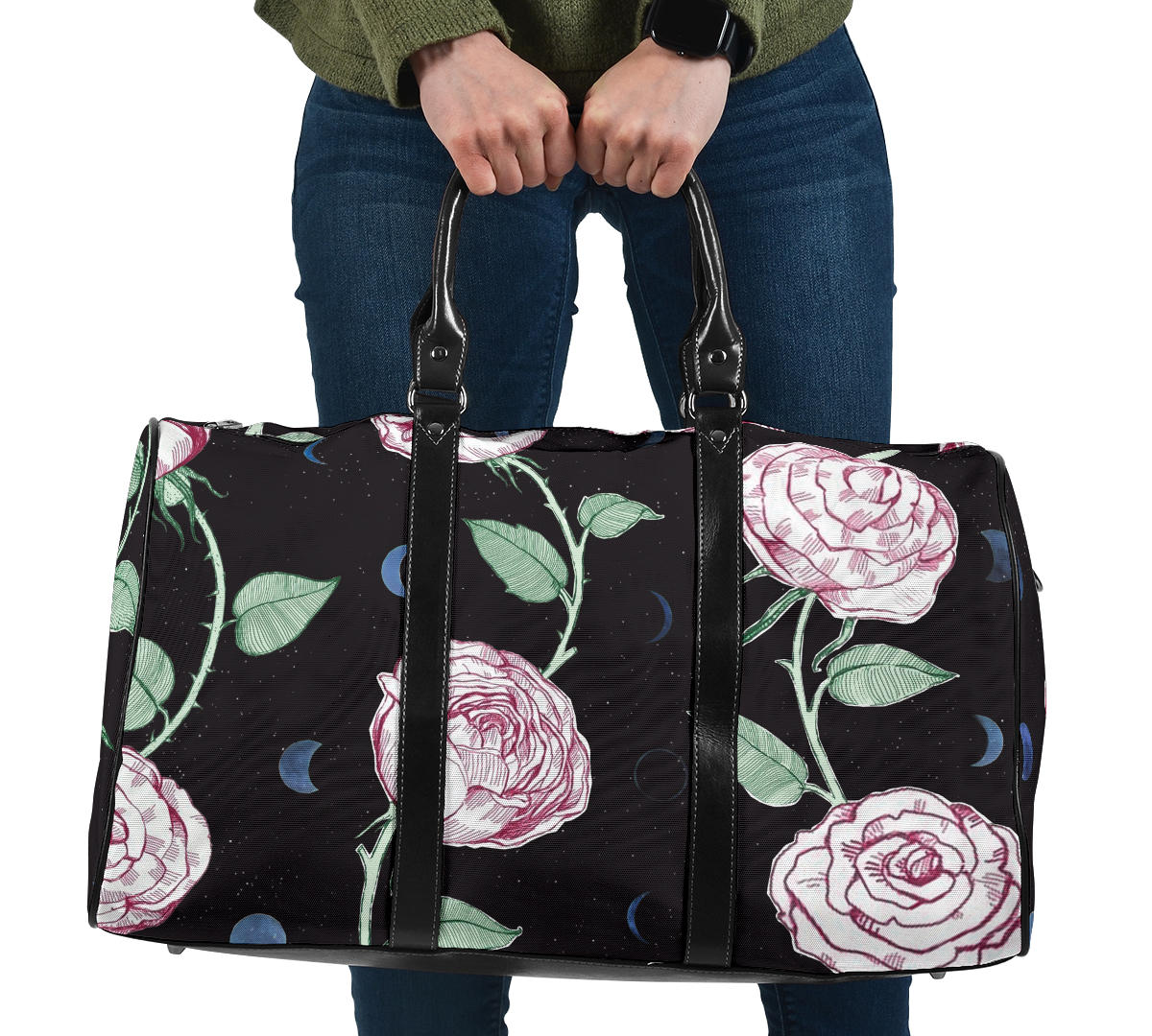 Floral Suitcase Rose Flower Luggage Pink Flower Travel Bag 