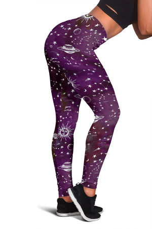 Astrology map purple leggings