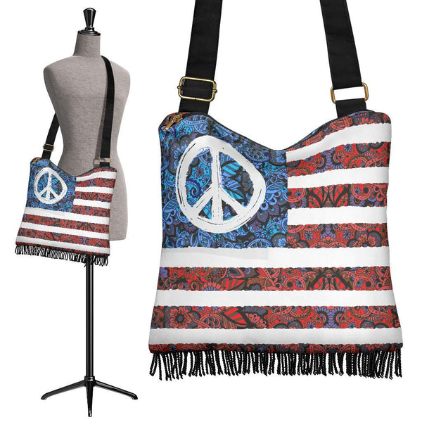 American Peace Flag - Boho Cross-body Bag - Spirit Nest