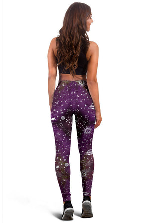 Astrology map purple leggings