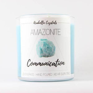 Amazonite Crystal Candle - 9oz
