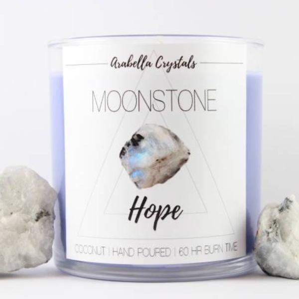 Moonstone Crystal Candle - 9oz