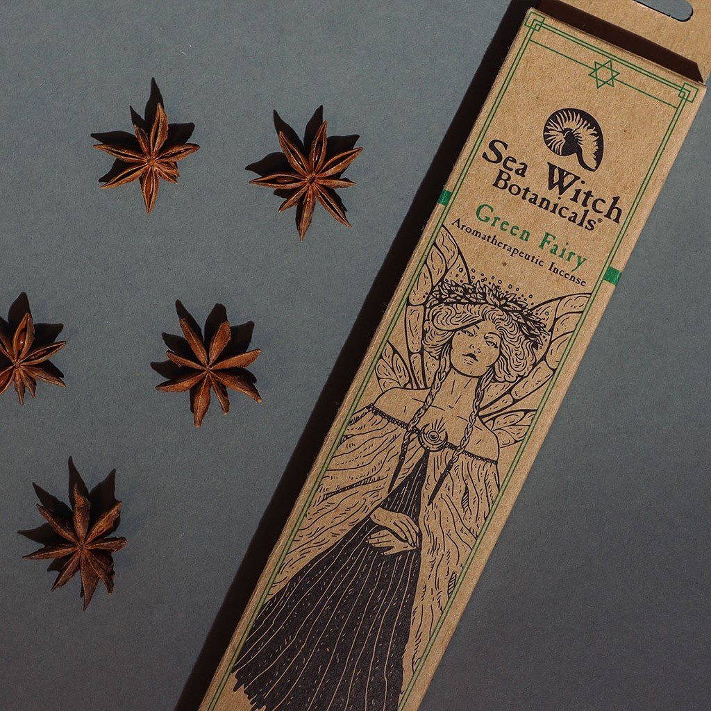 All-Natural Incense: Green Fairy - With Star Anise Essential Oil