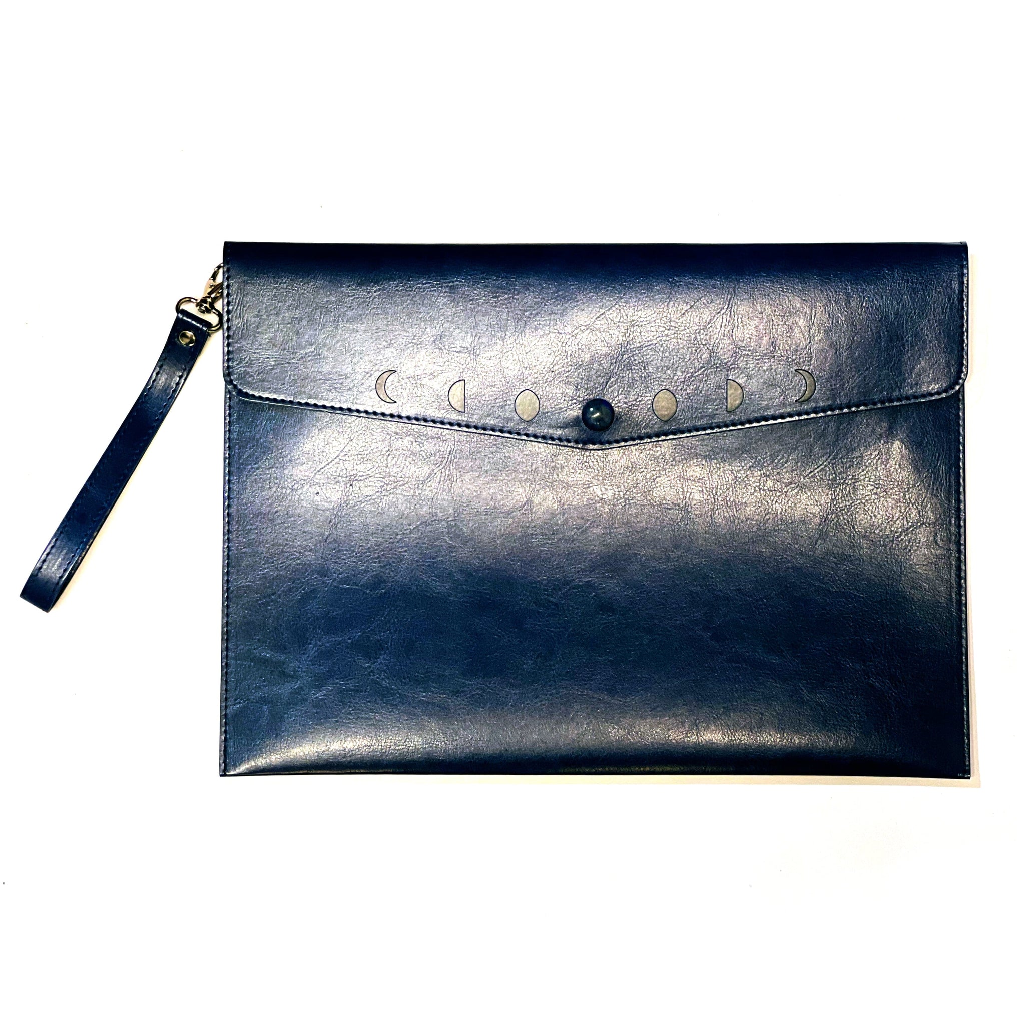 Prix De Dressage Navy blue leather clutch purse | eBay