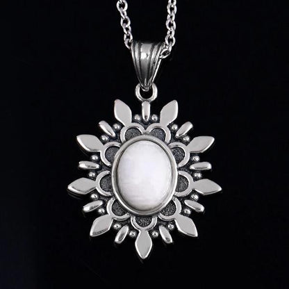 Natural Blue Light Moonstone Pendant Necklace