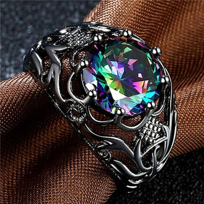 Mystic Rainbow Cubic Zirconia Ring