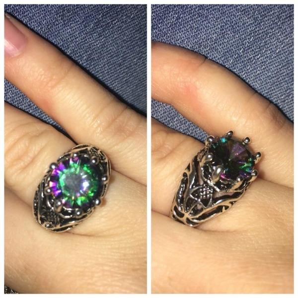 Mystic Rainbow Cubic Zirconia Ring