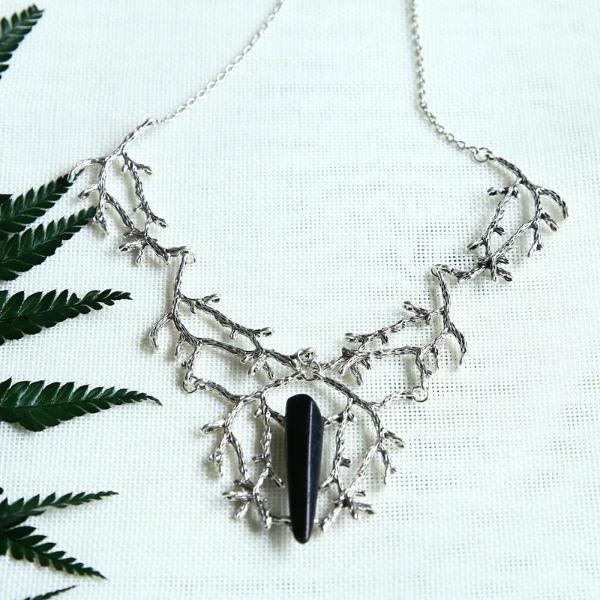 Black Quartz Gothic Necklace