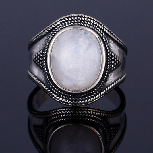 Big Oval Moonstone Ring