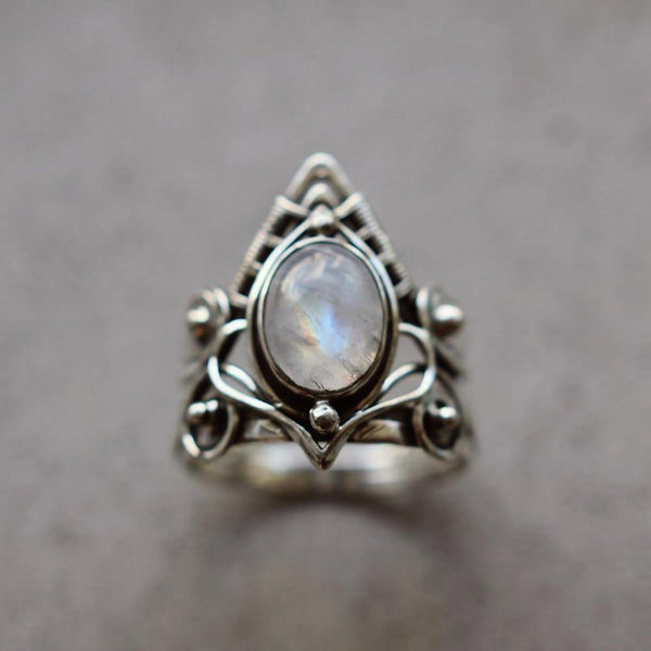 Gothic moonstone deals ring