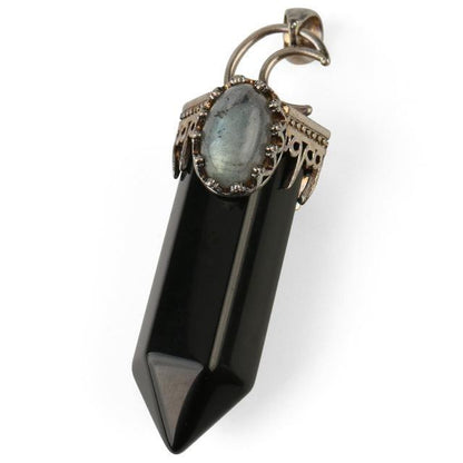 Natural Stone Crystal Pendant Necklace