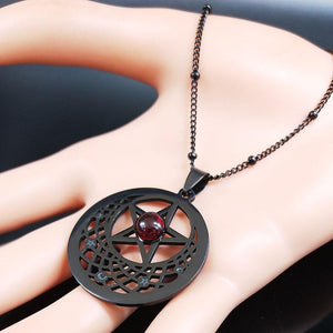Witchcraft Pentagram Black Necklace