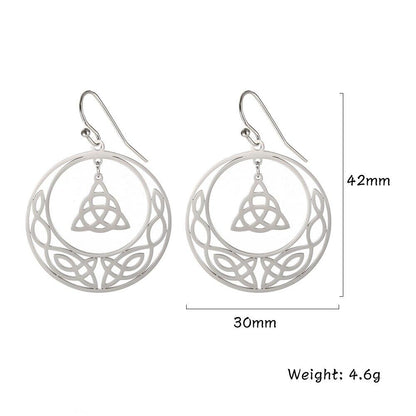 Celtic Triquetra Hoop Earrings