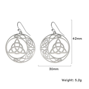 Celtic Triquetra Hoop Earrings