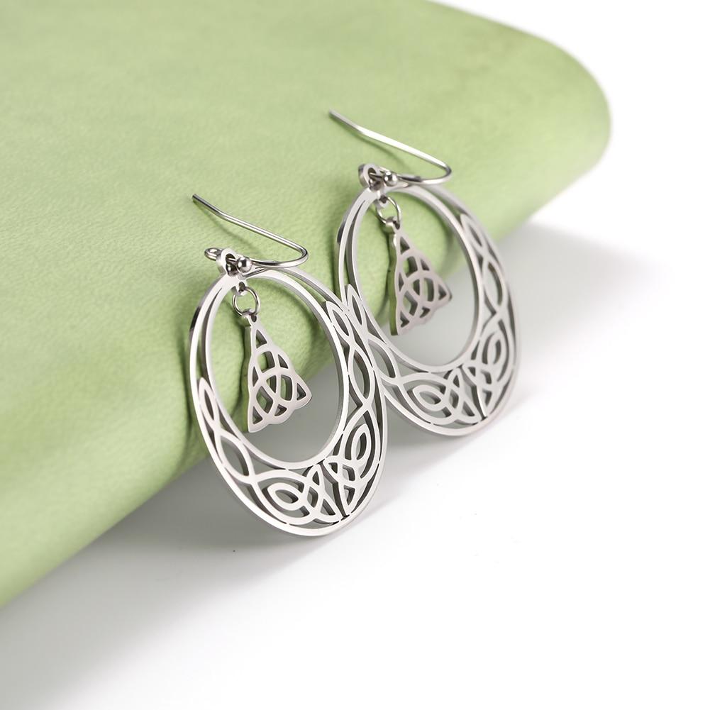 Celtic Triquetra Hoop Earrings