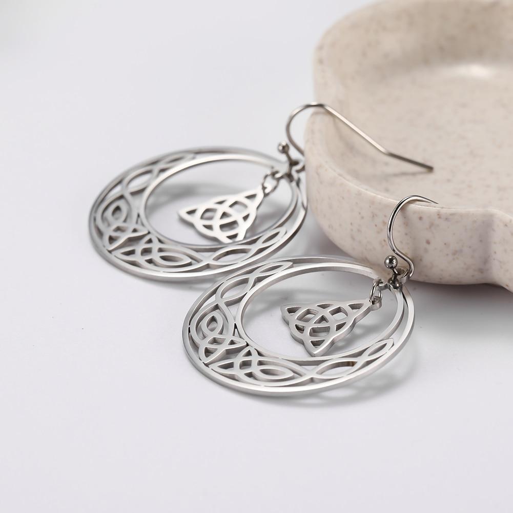 Celtic Triquetra Hoop Earrings