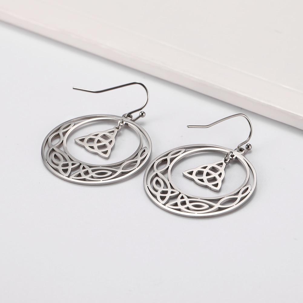 Celtic Triquetra Hoop Earrings