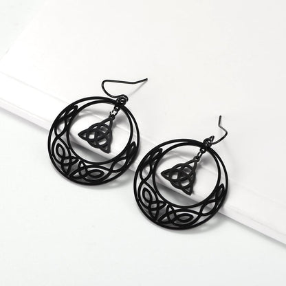 Celtic Triquetra Hoop Earrings