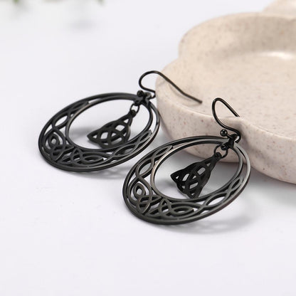 Celtic Triquetra Hoop Earrings