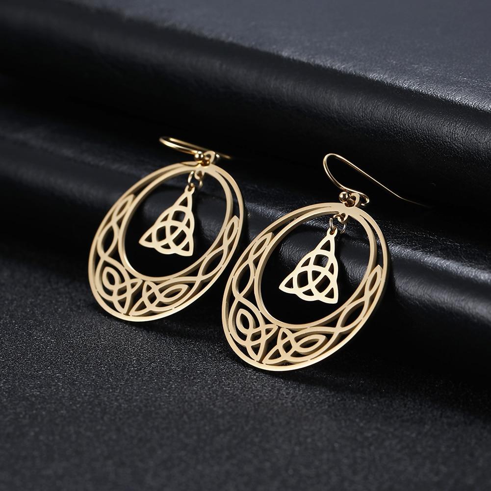 Celtic Triquetra Hoop Earrings