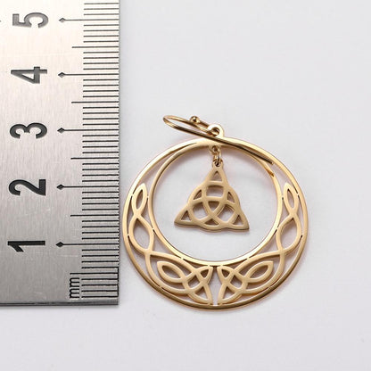 Celtic Triquetra Hoop Earrings