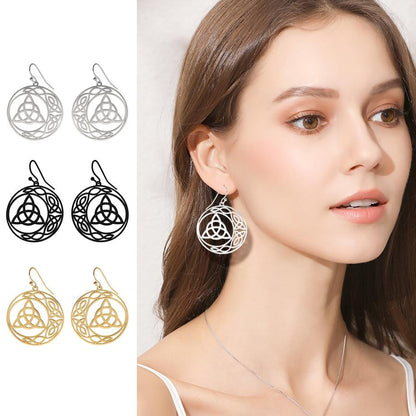 Celtic Triquetra Hoop Earrings