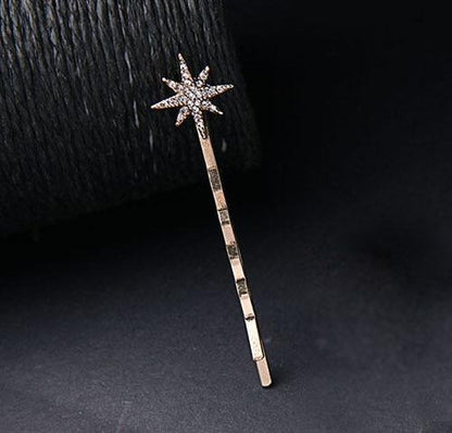 Moon and Stars Rhinestone Hair Clip