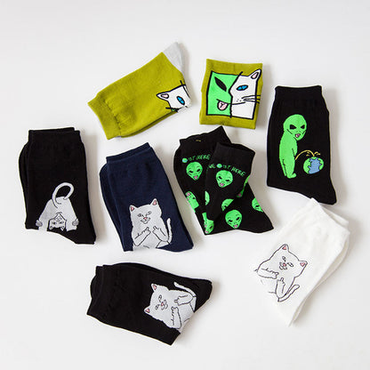 Aliens & Cats Socks